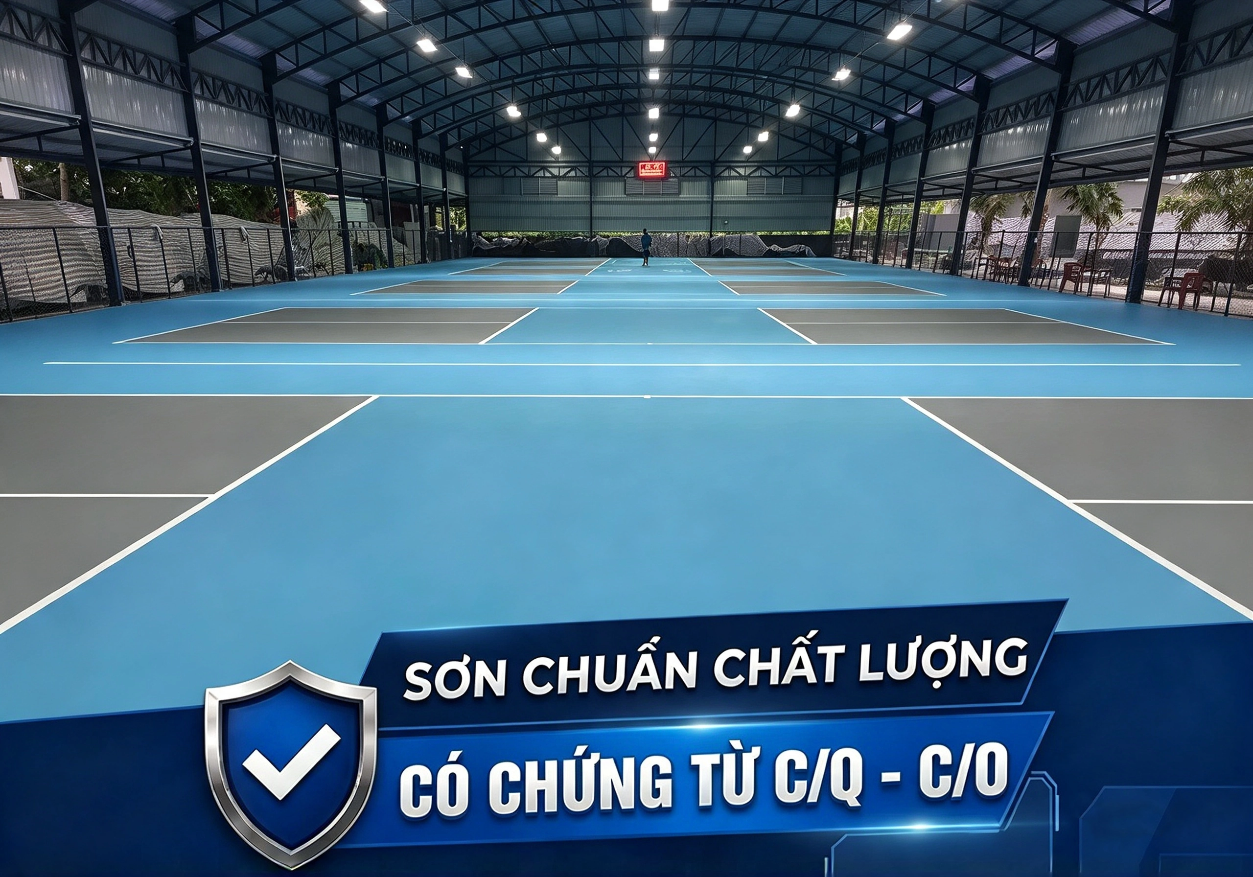 Chi phí thi công sân Pickleball 6 lớp TopSports